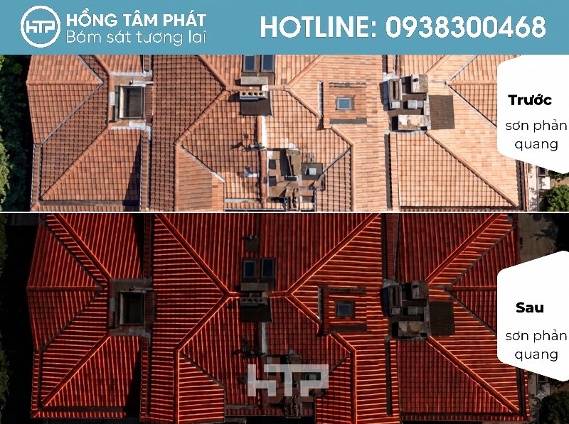 Mái ngói Thự Đẹp Khu Chateau Phú Mỹ Hưng nổi bật giữa không gian xanh.