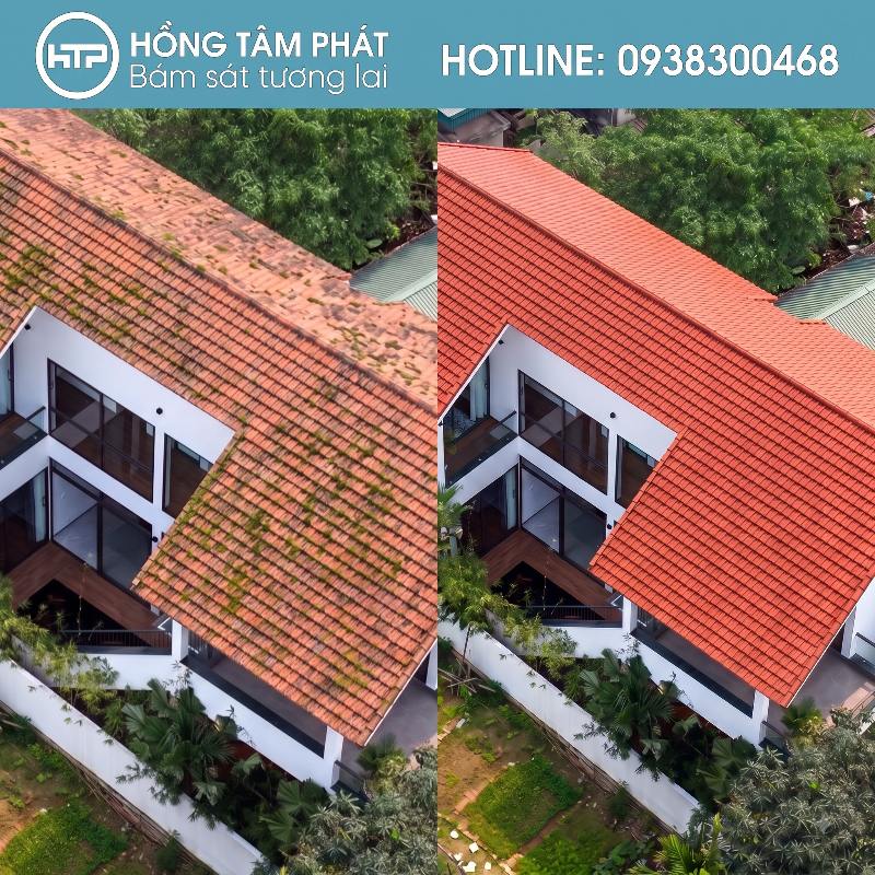 Hoàn thành bảo dưỡng tăng sức khỏe mái ngói – Tiết kiệm 70% chi phí thay mới.