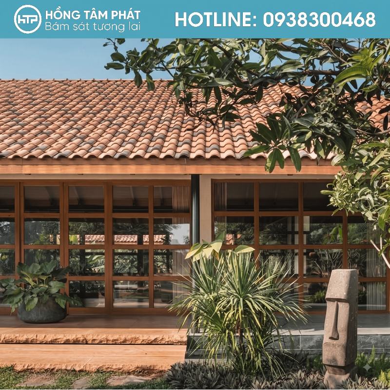 Thiết kế mái ngói biệt thự kết hợp công năng và thẩm mỹ cao.