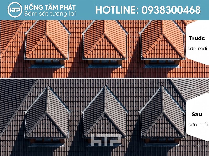 Mái ngói biệt thự đẹp khu Merita Khang Điền có độ bền cao.