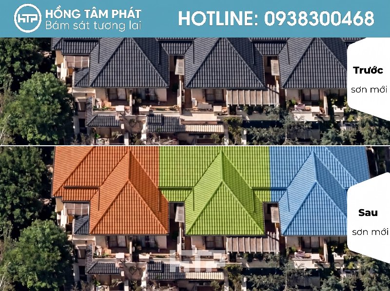 Mái ngói biệt thự đẹp khu Merita Khang Điền khẳng định giá trị.