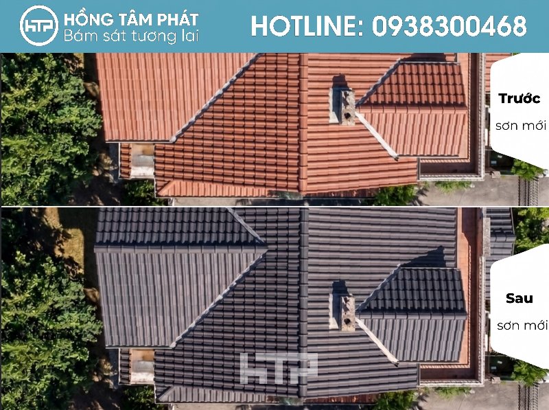 Mái ngói biệt thự đẹp khu Nam Phú Villas kết hợp hài hòa thiên nhiên.