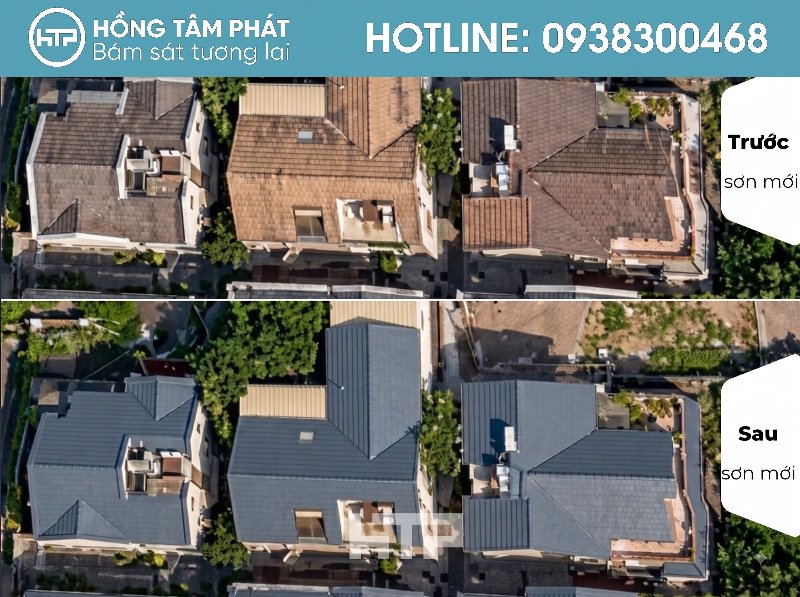 Thiết kế ấn tượng cho mái ngói biệt thự đẹp khu Nam Phú Villas.