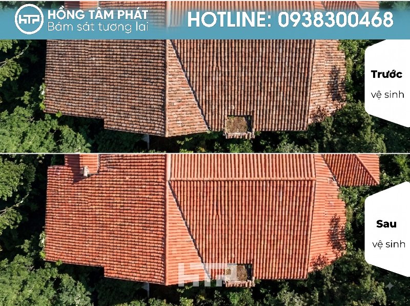 Mái ngói biệt thự đẹp khu Nam Phú Villas điểm tô khu đô thị.