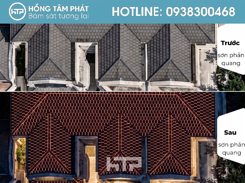 Mái ngói biệt thự đẹp khu Nine South Estates có khả năng chống ngấm.