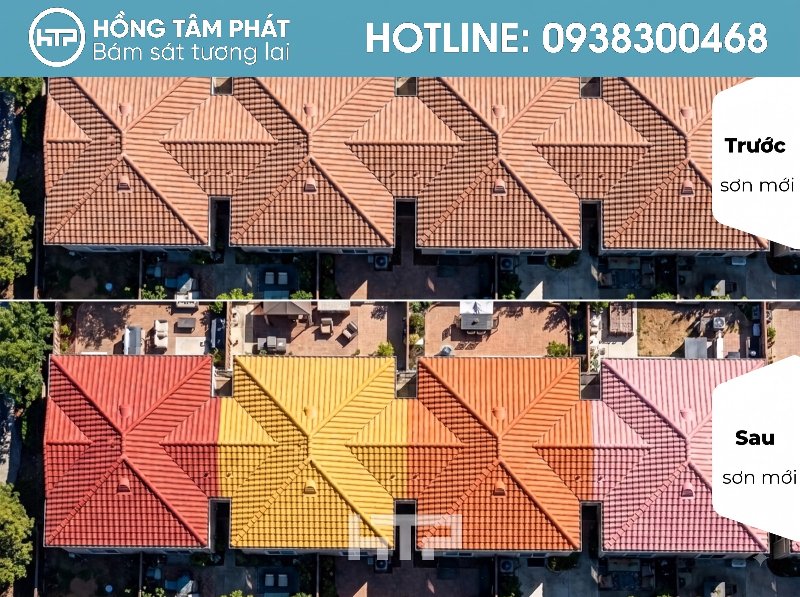 Quy trình làm mái ngói biệt thự đẹp khu Nine South Estates đạt chuẩn.