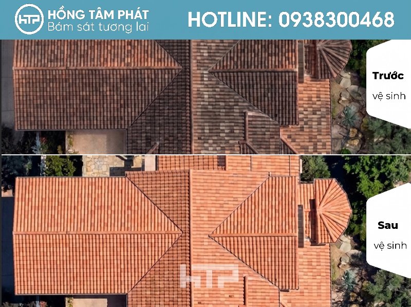 Mái ngói biệt thự đẹp khu Thạnh Mỹ Lợi (Khu Thủ Thiêm Villa) hiện đại.
