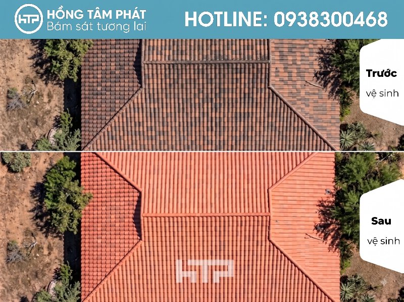 Sự sang trọng thể hiện qua mái ngói biệt thự đẹp khu Park Riverside.