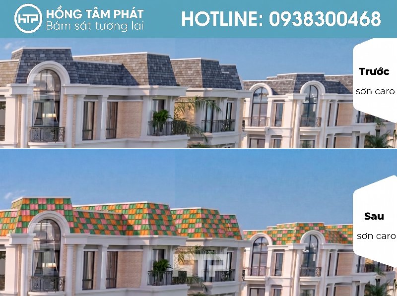 Hoàn thiện xuất sắc mái ngói biệt thự đẹp khu Saroma Villa (Khu đô thị Sala).