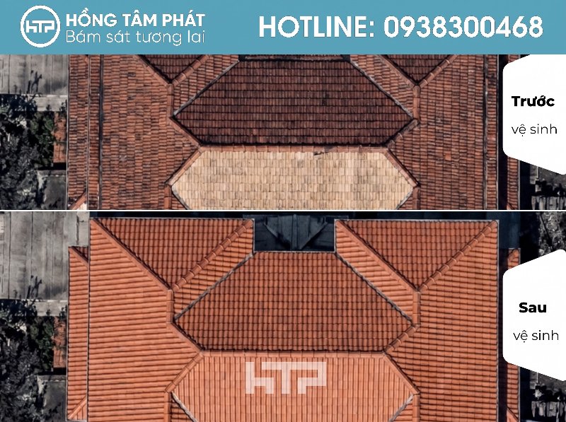Thi công tỉ mỉ mái ngói biệt thự đẹp khu Saroma Villa (Khu đô thị Sala).