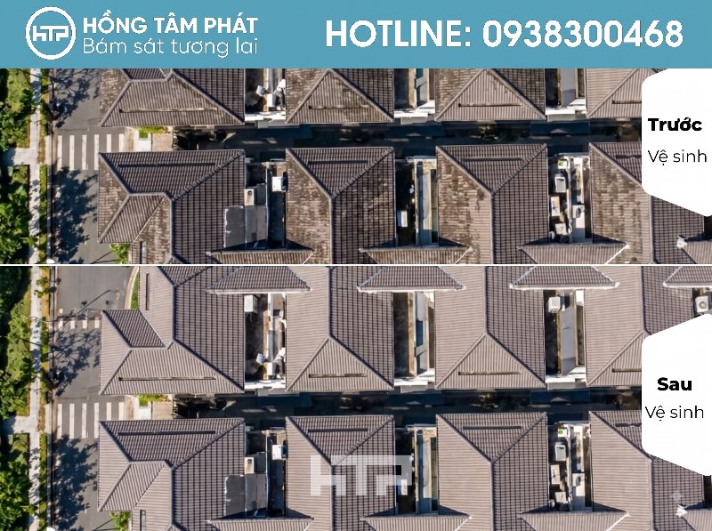 Mái ngói biệt thự đẹp khu Verosa Park (Khang Điền) đạt chuẩn bền.