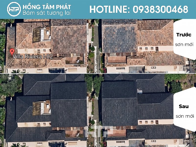 Mái ngói biệt thự đẹp khu Villa Riviera An Phú chống thấm giỏi.