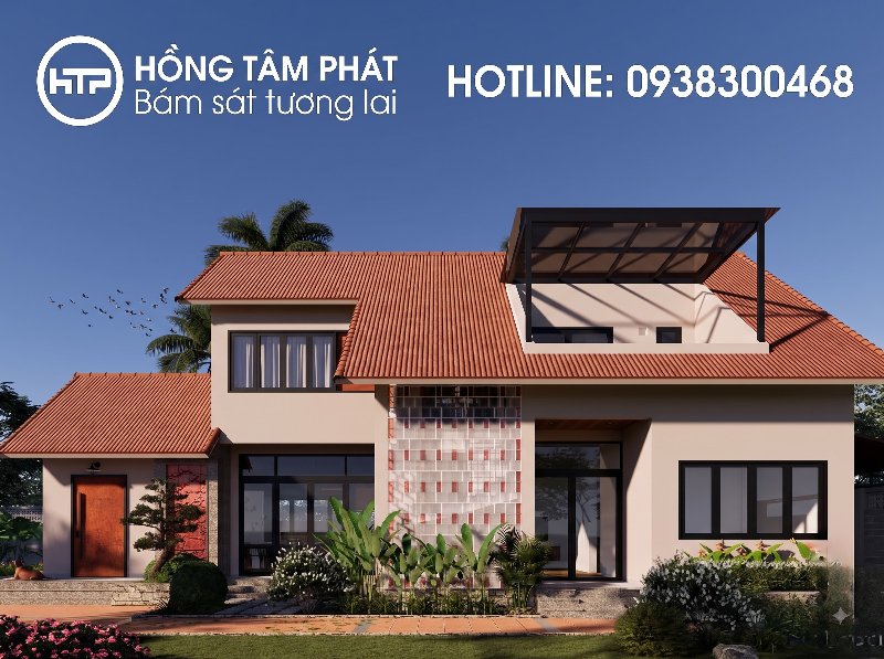 Dịch vụ Thi Công Mái Ngói Biệt Thự sang trọng của công ty Hồng Tâm Phát.