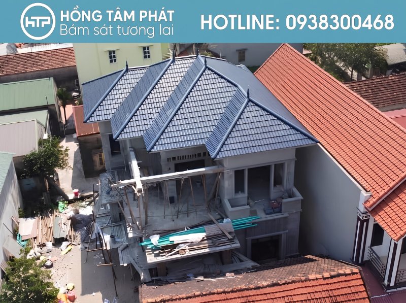 Sự kết hợp hoàn hảo giữa thiết kế và Thi Công Mái Ngói Biệt Thự HTP.