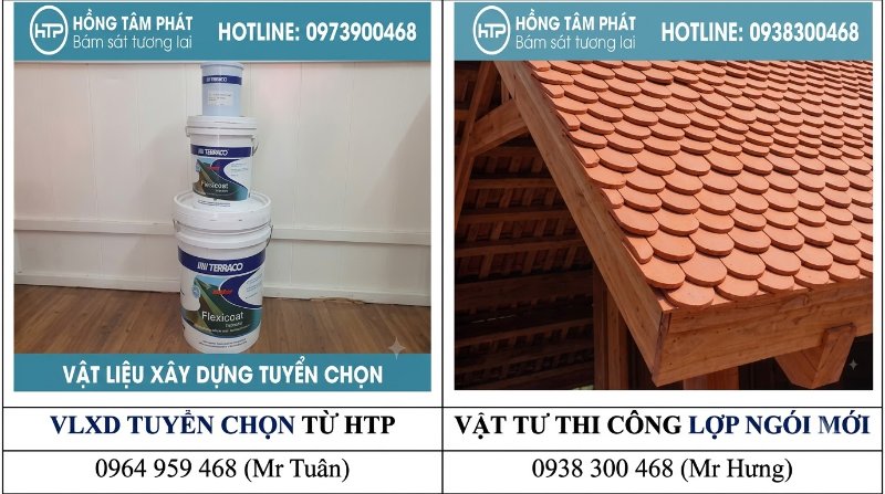 Chủ đầu tư rất yên tâm với hạng mục Lợp mái ngói mới chuyên nghiệp của HTP.