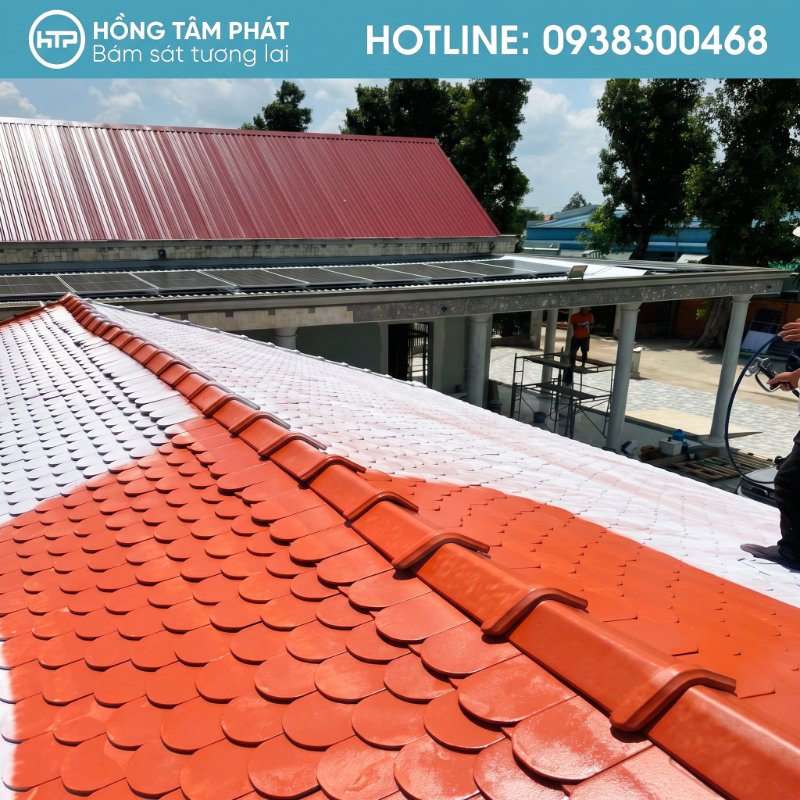 Quy trình cạo rêu sơn Mái Ngói Nhà Vườn Tại Tân Uyên đạt chuẩn cao.