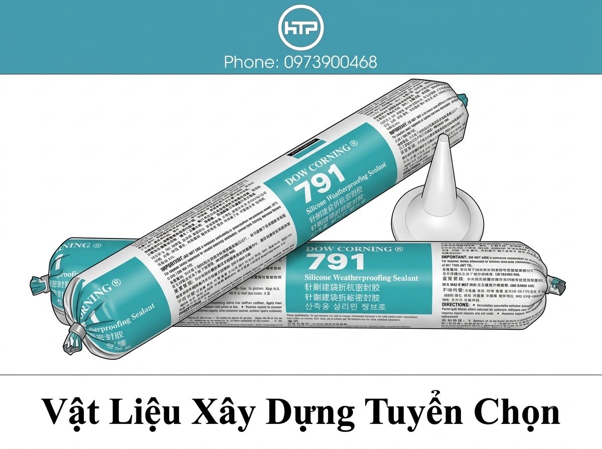 Keo Silicone Dowsil 791 chuyên dùng chống thời tiết cho hệ mặt dựng kính.