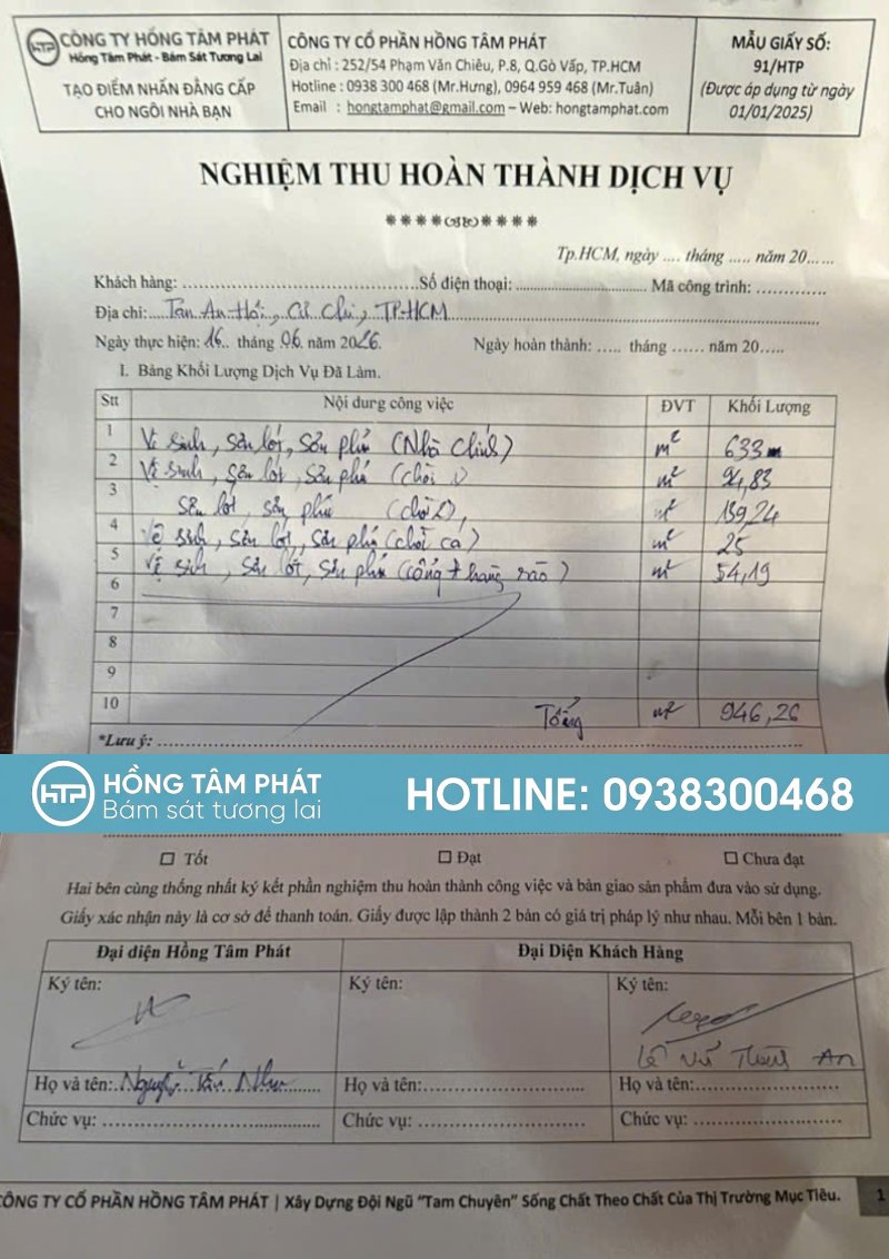 Bảo hành chất lượng lâu dài sơn Mái Ngói Nhà Thờ Tại Củ Chi HTP.