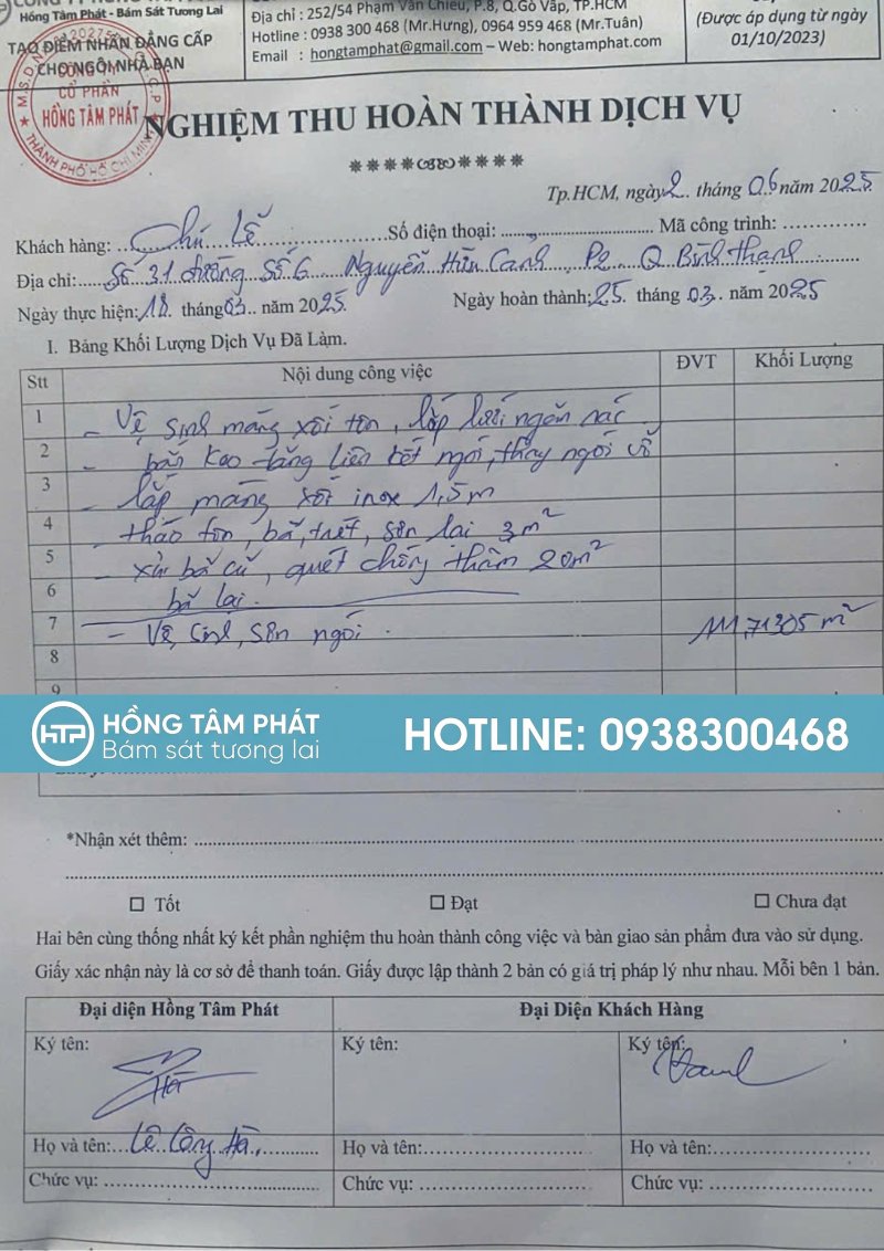 Trao trọn niềm tin cho gói Sơn Phục Hồi Mái Ngói Bình Thạnh công ty.