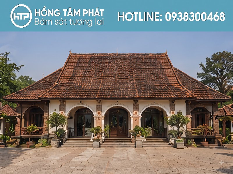 Công trình hoàn mỹ sau Sơn Phục Hồi Mái Ngói Tại Đắk Lắk rạng rỡ.