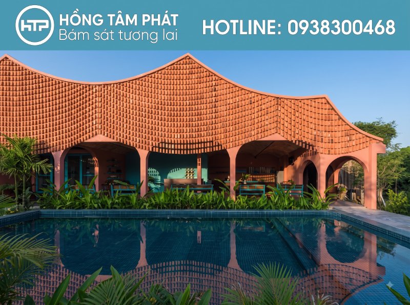 Biệt thự đẹp rạng rỡ sau Sơn Phục Hồi Mái Ngói Tại Vũng Tàu.
