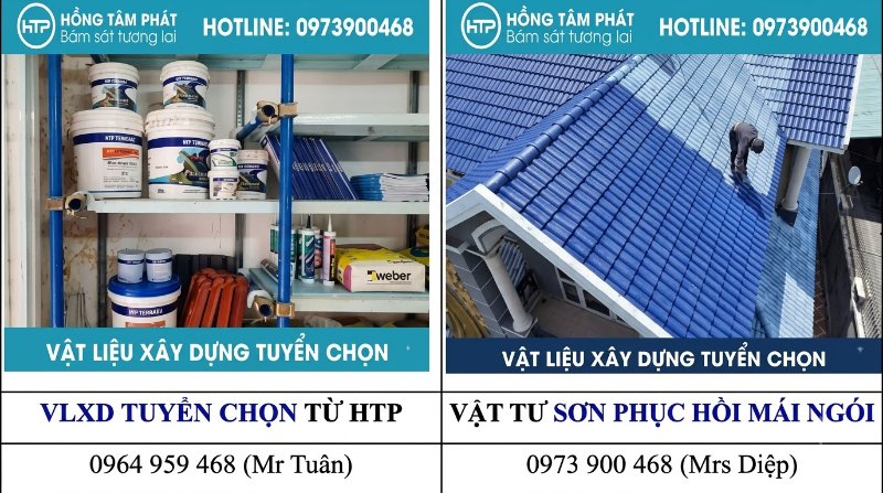 Sơn terraco phục hồi mái ngói cũ giúp ngôi nhà khoác lên lớp áo rực rỡ mới.