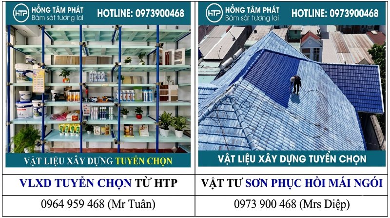 Thợ thi công lành nghề thực hiện Sơn terraco phục hồi mái ngói cũ nhanh gọn.