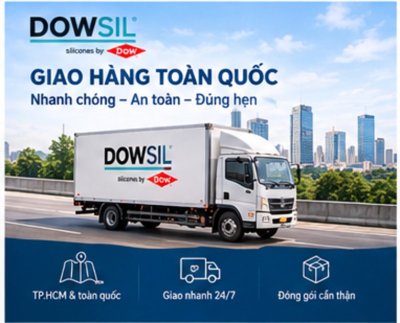 Dịch vụ giao hàng hỏa tốc trong ngày từ Đại Lý Keo Silicone Dowsil HTP.