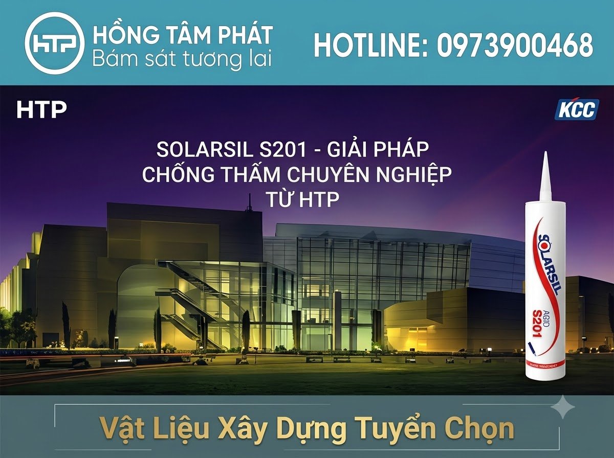 Dòng keo Silicone Solarsil S201 axit dán kính siêu chắc giá tốt tại kho HTP.