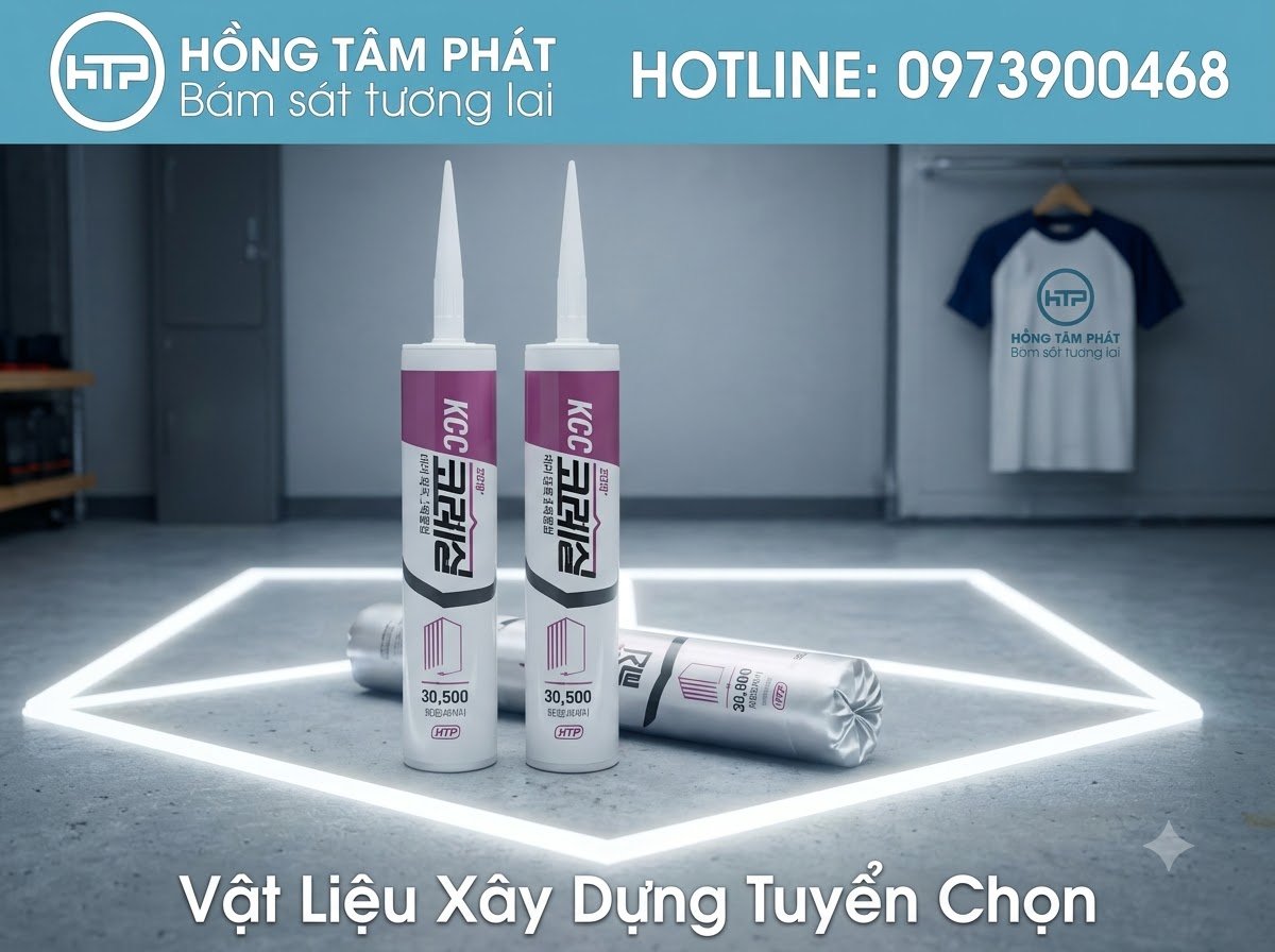 Keo Silicone KCC SL868 trung tính không mùi rất thích hợp cho cửa kính nhôm.