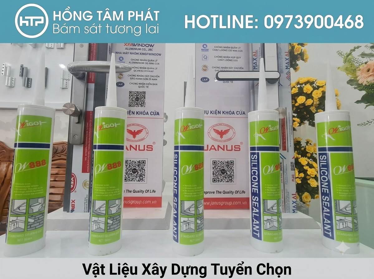Khả năng bám dính siêu chắc chắn của Keo Silicone Wigo trên nhiều vật liệu.