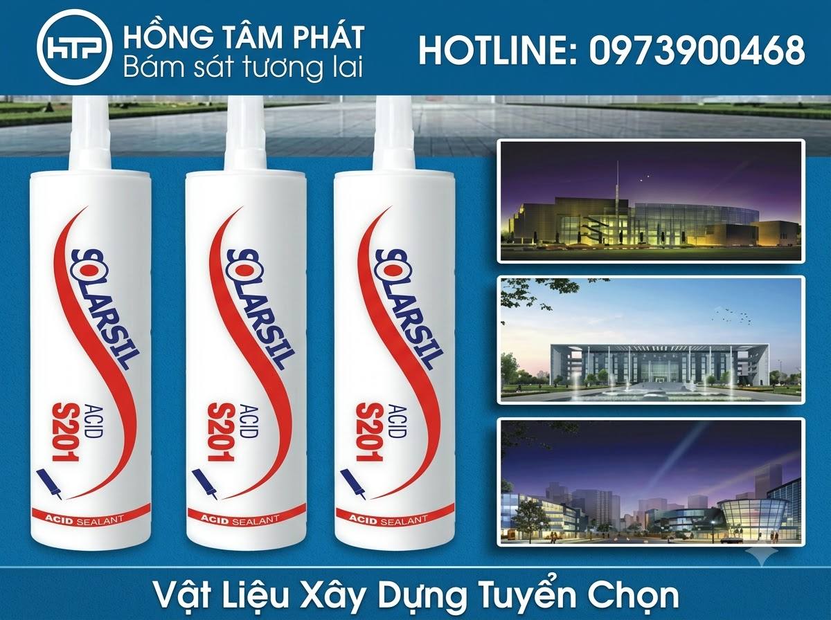 Hồng Tâm Phát chuyên cung cấp sỉ Silicone Solarsil S201 cho xưởng cơ khí nhôm.