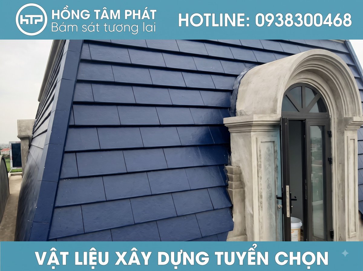 Thi công ngói phẳng chuẩn kỹ thuật giúp tăng cường khả năng chống dột tối đa cho mái.