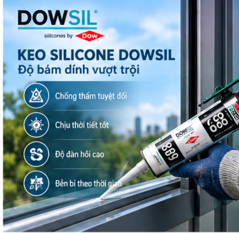 Đến Đại Lý Keo Silicone Dowsil HTP chọn keo trám trét kính ngói cao cấp.