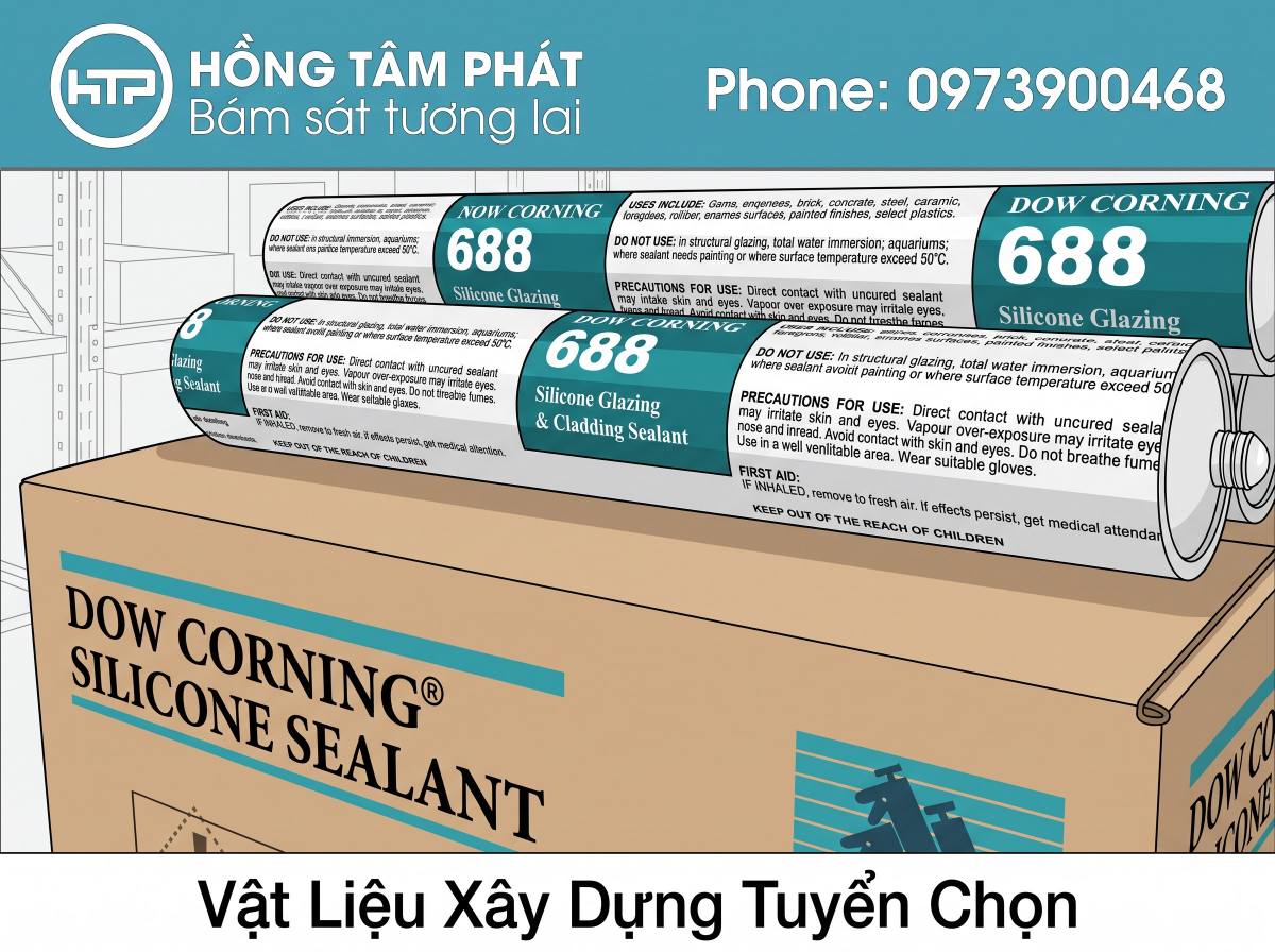 Cam kết cung cấp date mới nhất cho từng tuýp Silicone Dowsil 688 xuất xưởng.