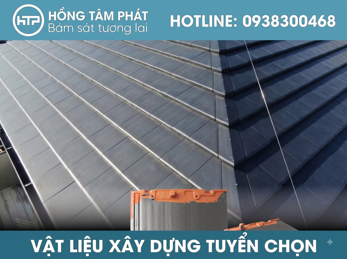 Bề mặt nhẵn mịn của ngói phẳng giúp hạn chế bám bụi bẩn và rêu mốc cực kỳ hiệu quả.