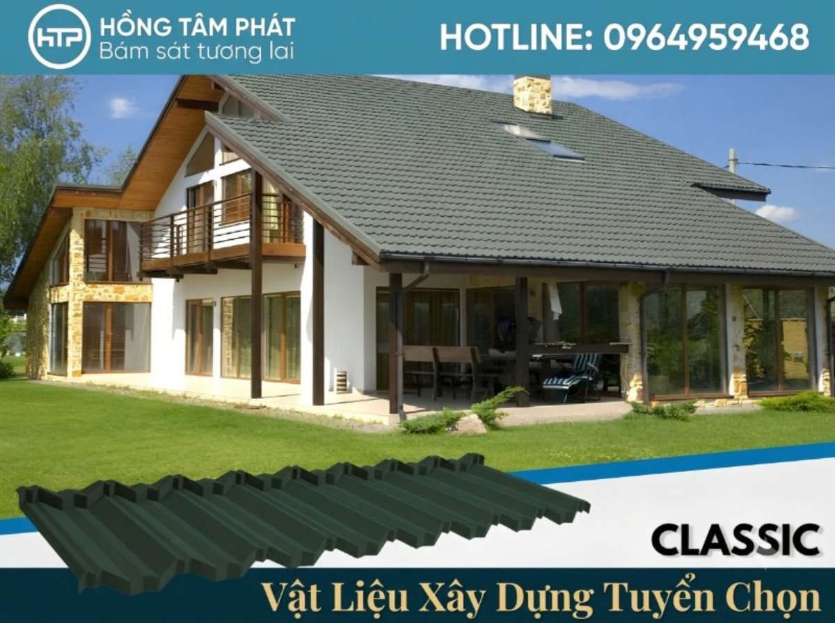 Vẻ đẹp sang trọng và hiện đại của ngói phủ đá làm hài lòng mọi chủ đầu tư khó tính.