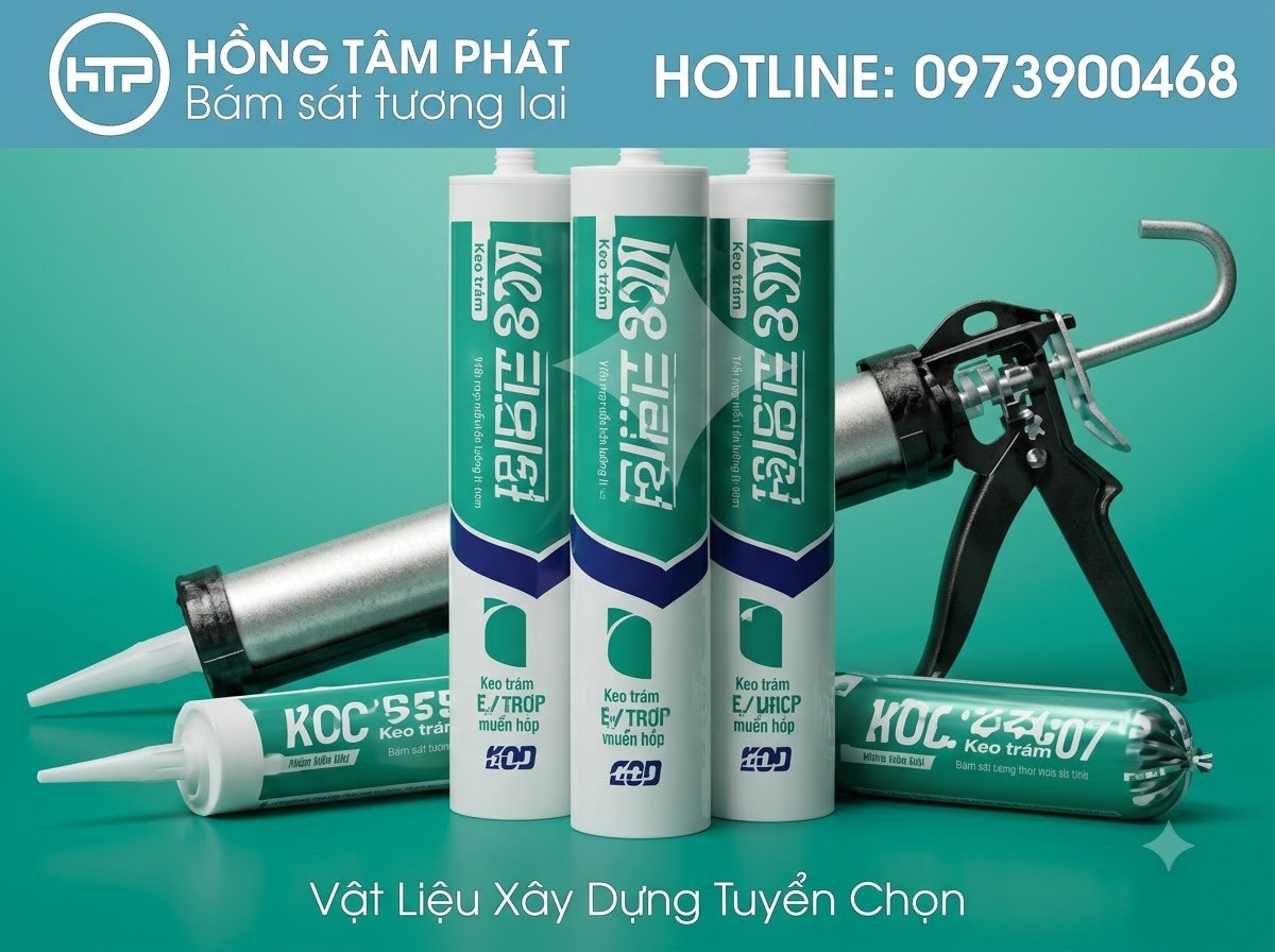 Độ bám dính siêu bền và đàn hồi vượt trội là thế mạnh của Keo Silicone KCC.