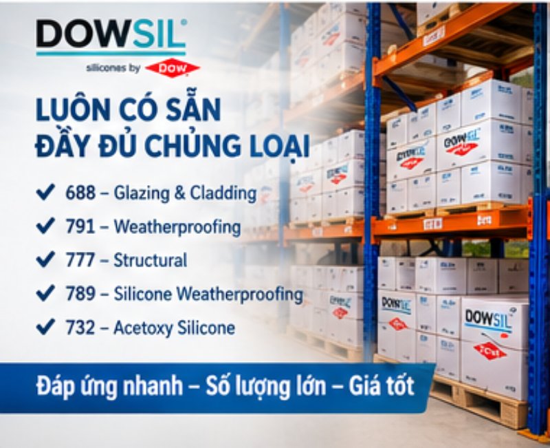 HTP là Đại Lý Keo Silicone Dowsil phục vụ tận tâm cho các công trình lớn.