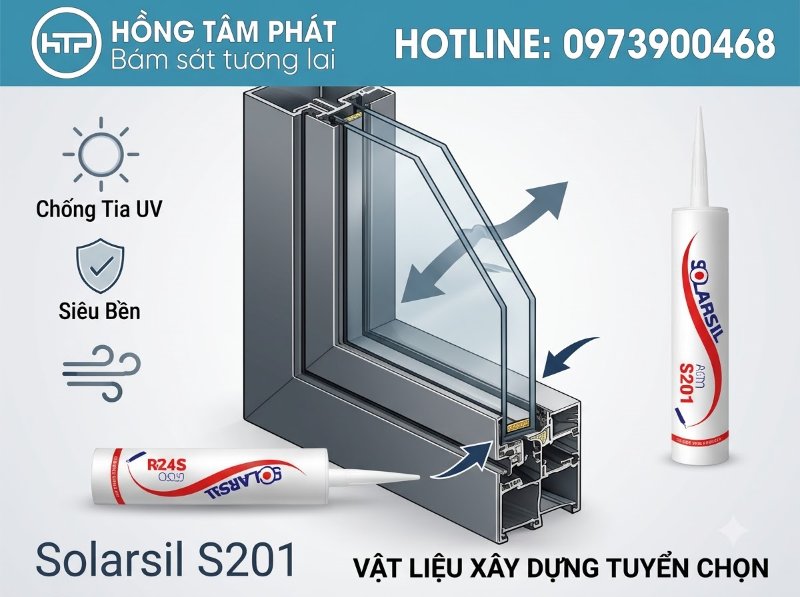 Độ bền màu vượt trội của silicone màu xám thách thức mọi điều kiện nắng mưa.