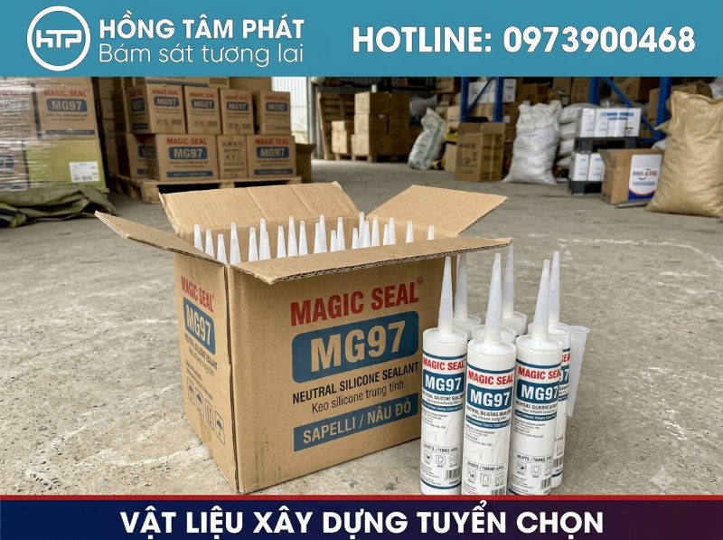Khả năng chống thấm nước tuyệt vời của keo silicone màu nâu đỏ cho mọi công trình.