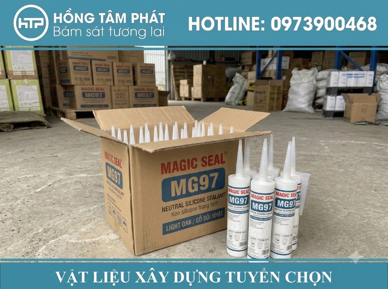 Đồng bộ màu sắc hoàn hảo với ván ép sáng nhờ dòng silicone màu gỗ sồi nhạt này.