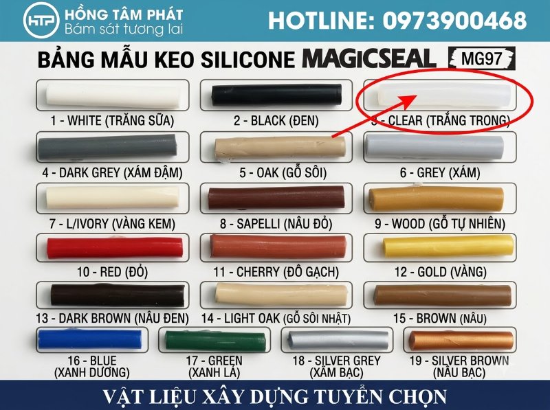 Lựa chọn hoàn hảo silicone màu clear cho các mối nối kính đòi hỏi thẩm mỹ cao.