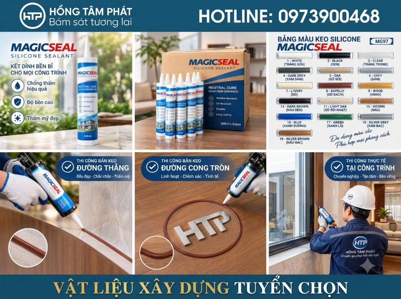Đồng bộ màu sắc hoàn hảo với các sản phẩm gỗ sapelli nhờ dòng keo silicone này.