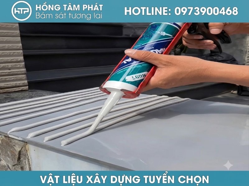 Tạo điểm nhấn cho các hạng mục kiến trúc cùng keo silicone màu chính hãng.