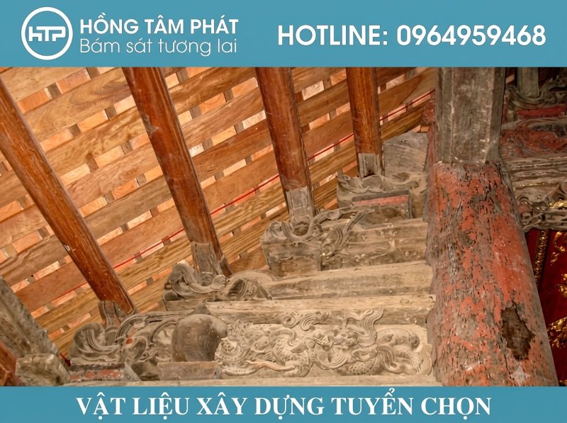 Xử lý tẩm sấy kỹ càng giúp mái ngói khung kèo gỗ trường tồn cùng thời gian.