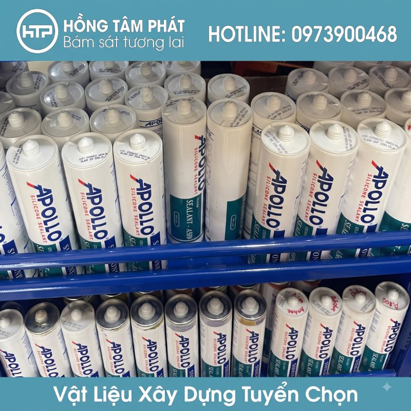 Tổng Kho Keo Silicone Apollo cam kết date sản xuất luôn mới nhất trên vỏ chai.