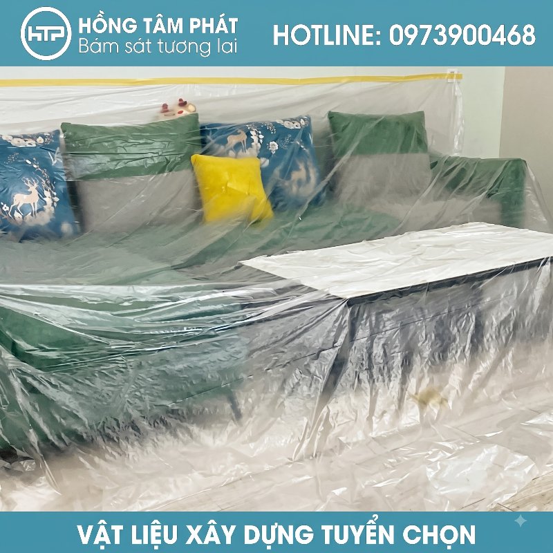 Sản phẩm Màng che bụi nội thất tĩnh điện hít sát vào bề mặt vật dụng tiện.