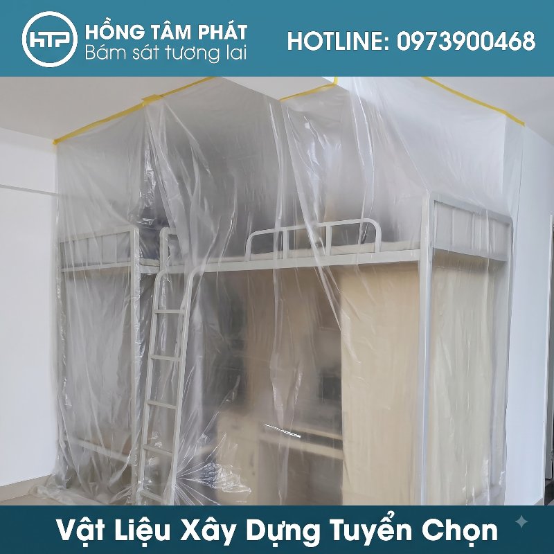 Liên hệ số 0938300468 đặt mua Màng nilon che bụi vệ sinh giao tận xưởng nhanh.