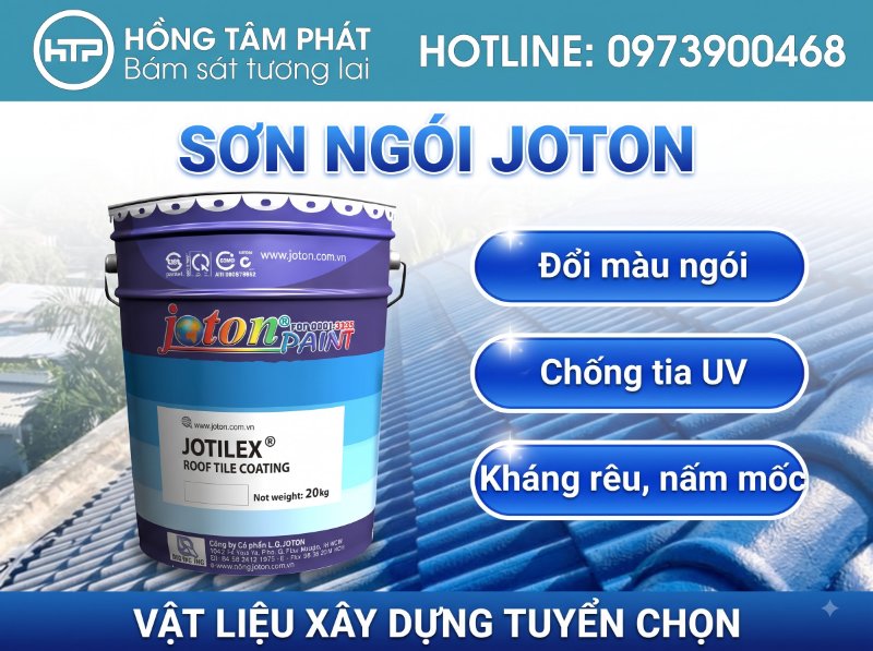 Sản phẩm sơn ngói Joton bảo vệ mái nhà khỏi sự ăn mòn của thời tiết khắc nghiệt.
